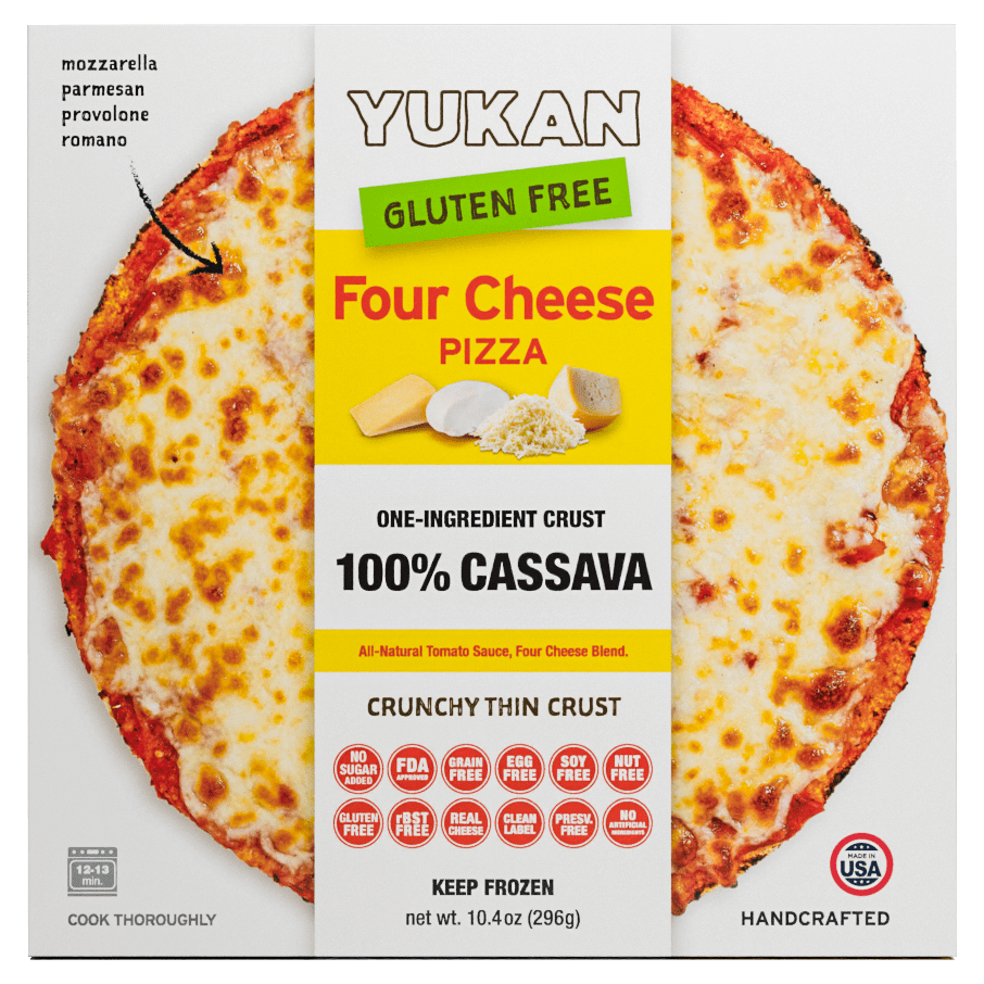 Yukan Four Cheese Gluten-Free Pizza – Cassava Crust Yukan Four Cheese Gluten-Free Pizza – Cassava Crust