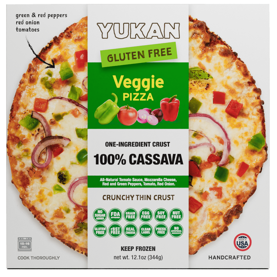 Veggie Gluten-Free Pizza - 100% Cassava Crust | Yukan Foods Veggie Gluten-Free Pizza - 100% Cassava Crust | Yukan Foods