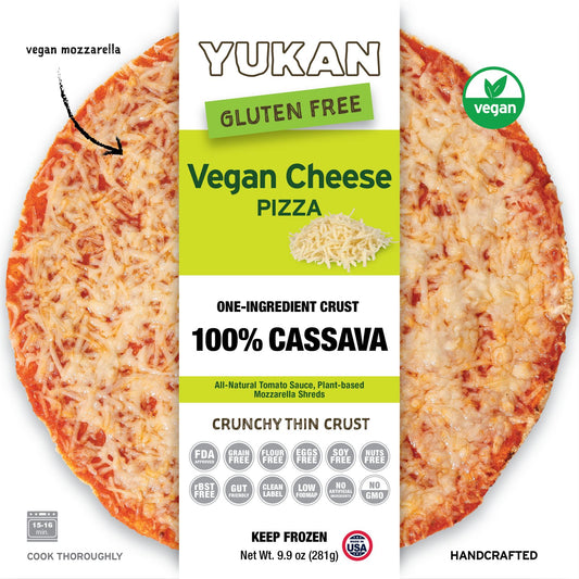 Vegan Cheese Gluten-Free Pizza - 100% Cassava Crust 