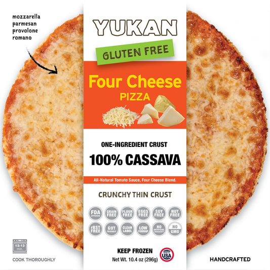 Four Cheese Gluten-Free Pizza - 100% Cassava Crust