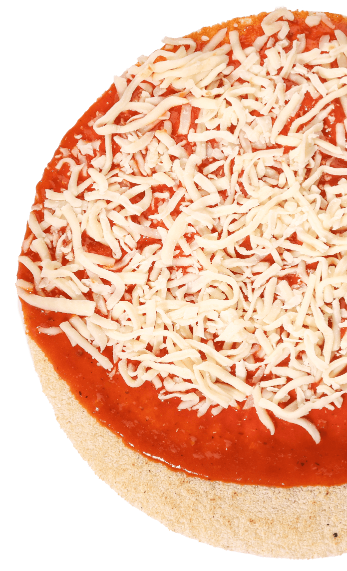 Vean cheese for gluten free pizza made from cassava