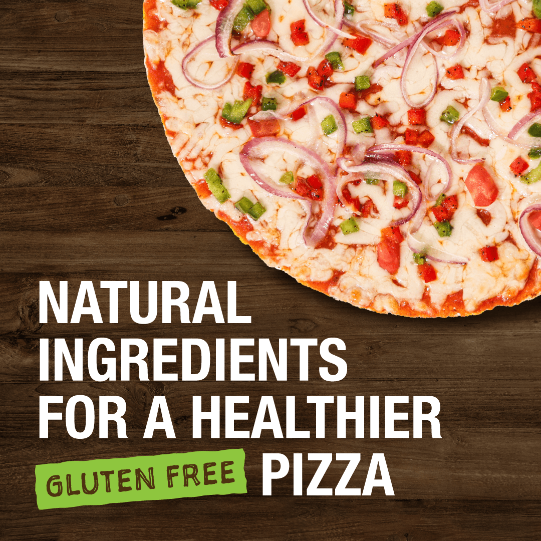 Natural ingredients for a healthier gluten free pizza